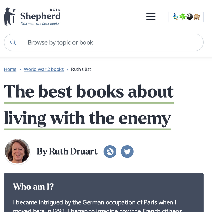 Shepherd - Best books about living with the enemy